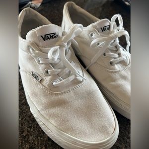 Women’s White Vans with Laces